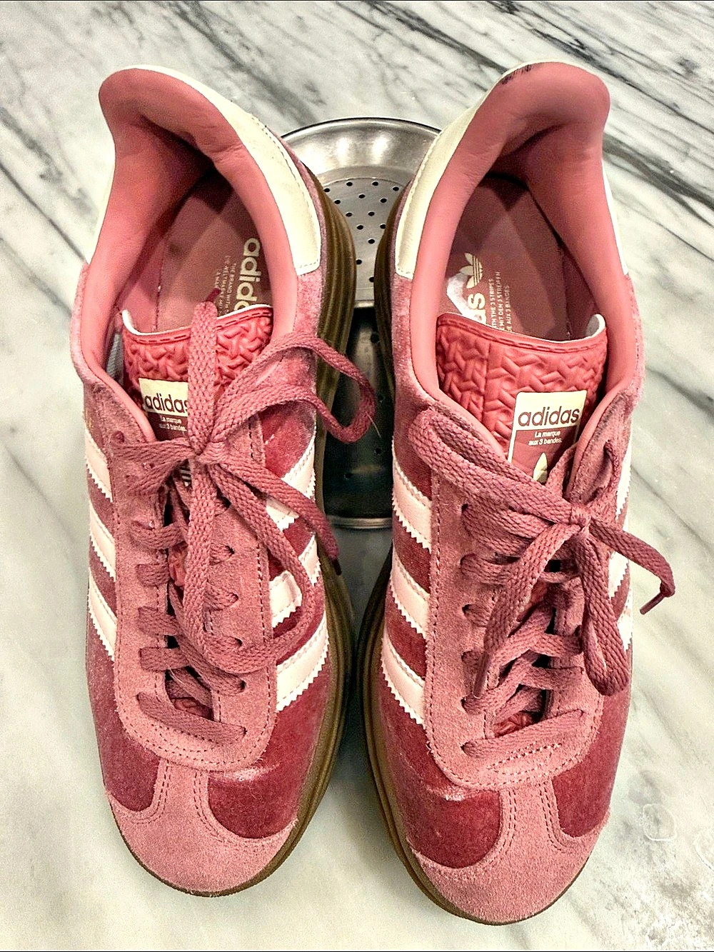 adidas Gazelle Women's Pink & White Sneakers US 8
